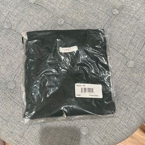 Pink blush solid green wrap maternity nursing top